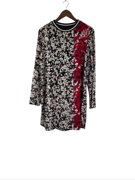Calvin Klein Dresses & Skirts - Calvin Klein Womens Size Med Floral Sheer Lined Crew Neck Tunic Dress Multicolor
